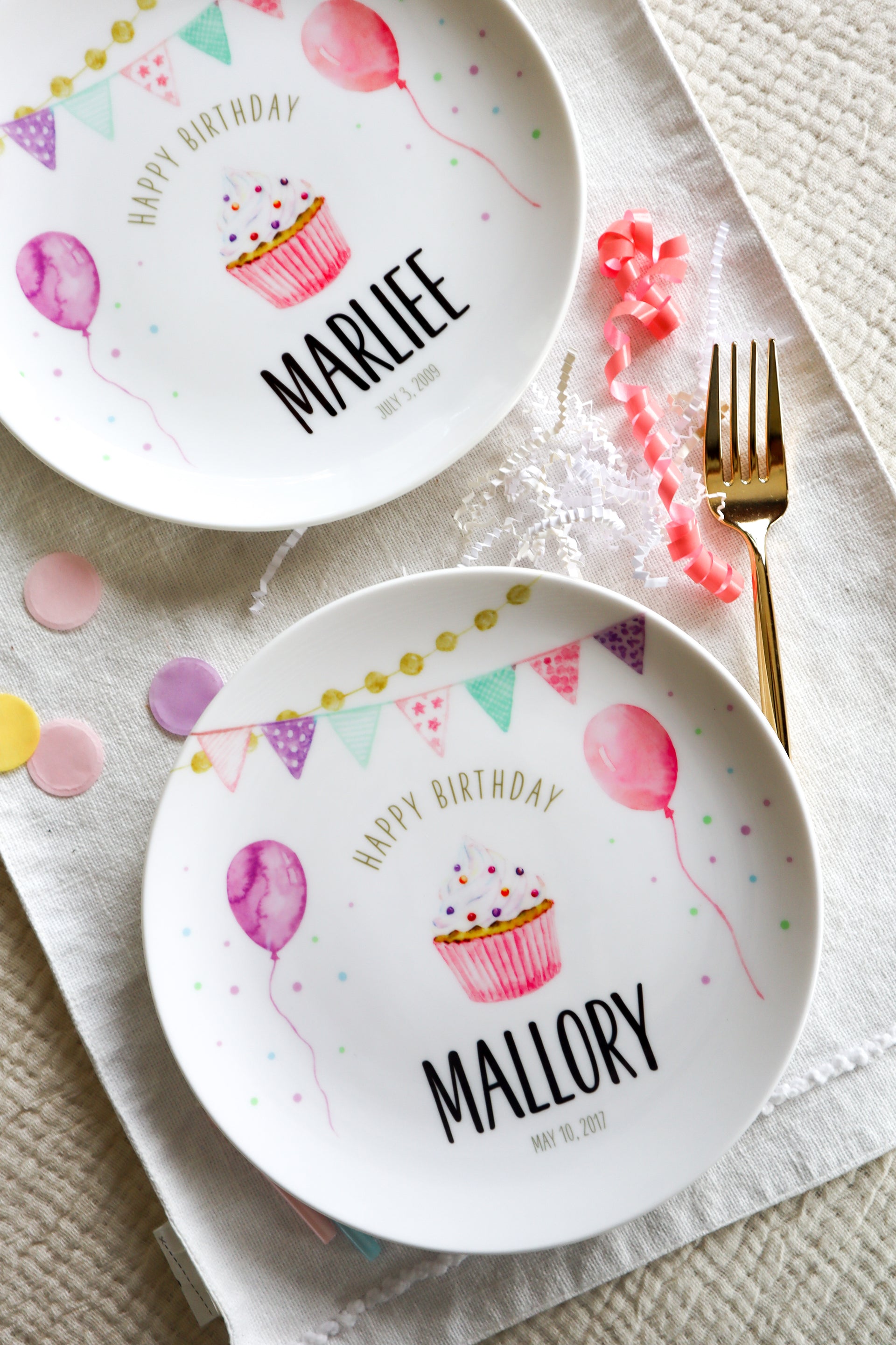 Personalized Birthday Plate for Girl, Ceramic Heirloom Keepsake