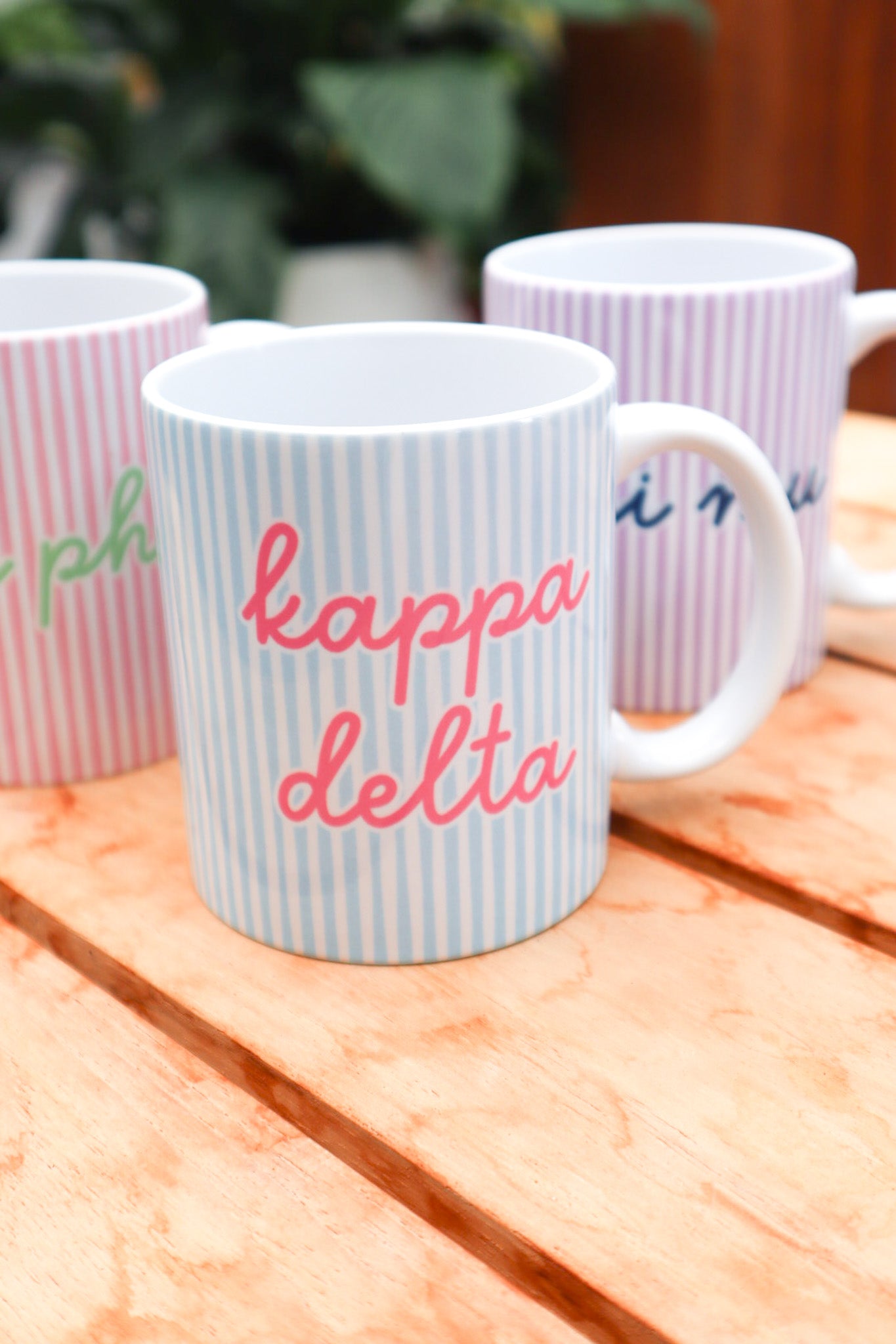 Striped Kappa Delta Ceramic Mug | KD Sorority Gift