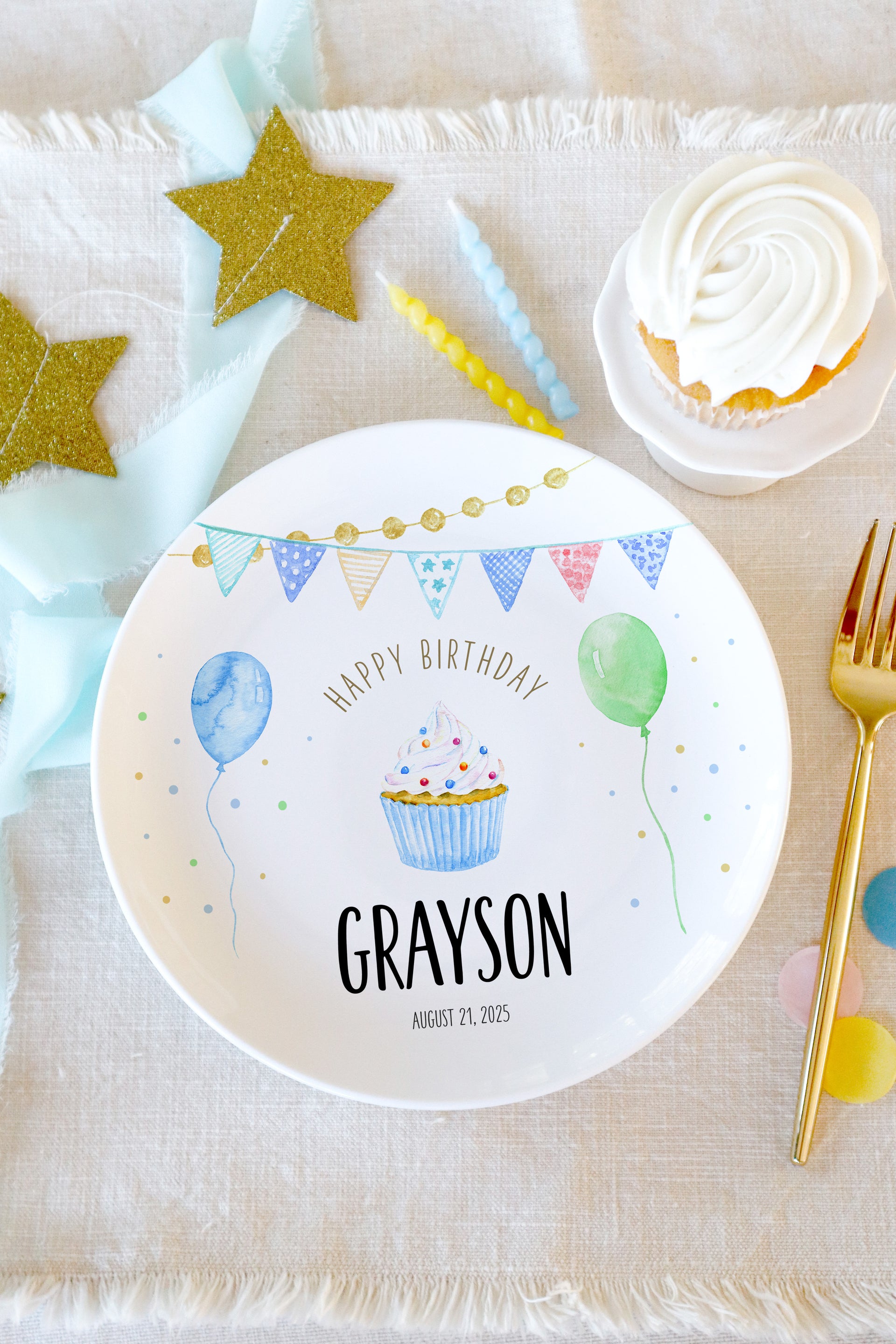 Personalized Birthday Plate, Ceramic Keepsake, First Birthday Gift