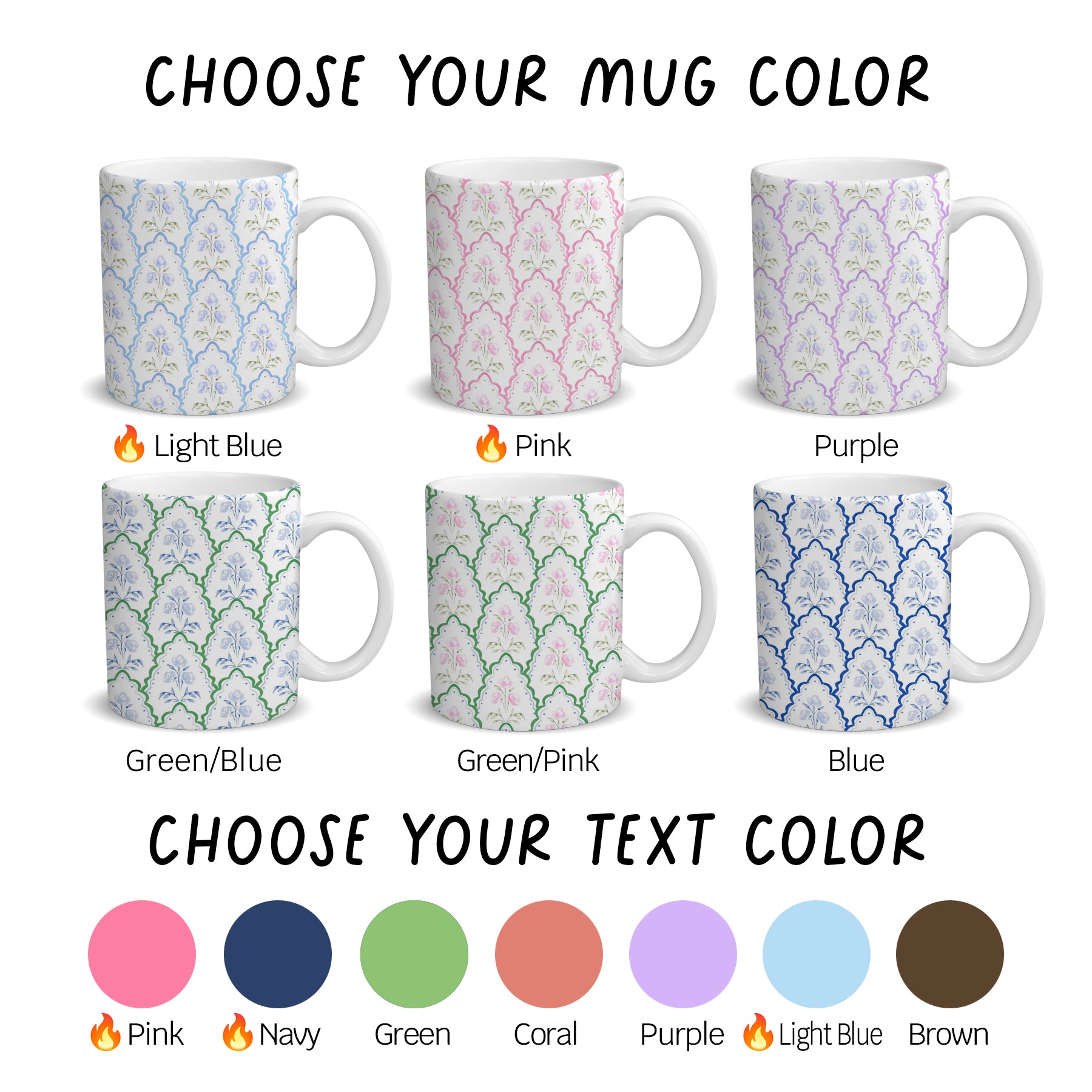 Kappa Kappa Gamma Sorority Mug with Preppy Print